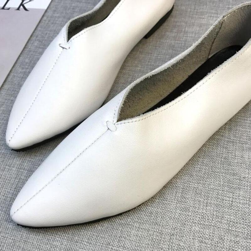 Brand Spring Autumn Woman Soft Leisure Flats Leather Shoes Woman Moccasins Loafers Female Casual Driving Footwear Big Size 34~40
