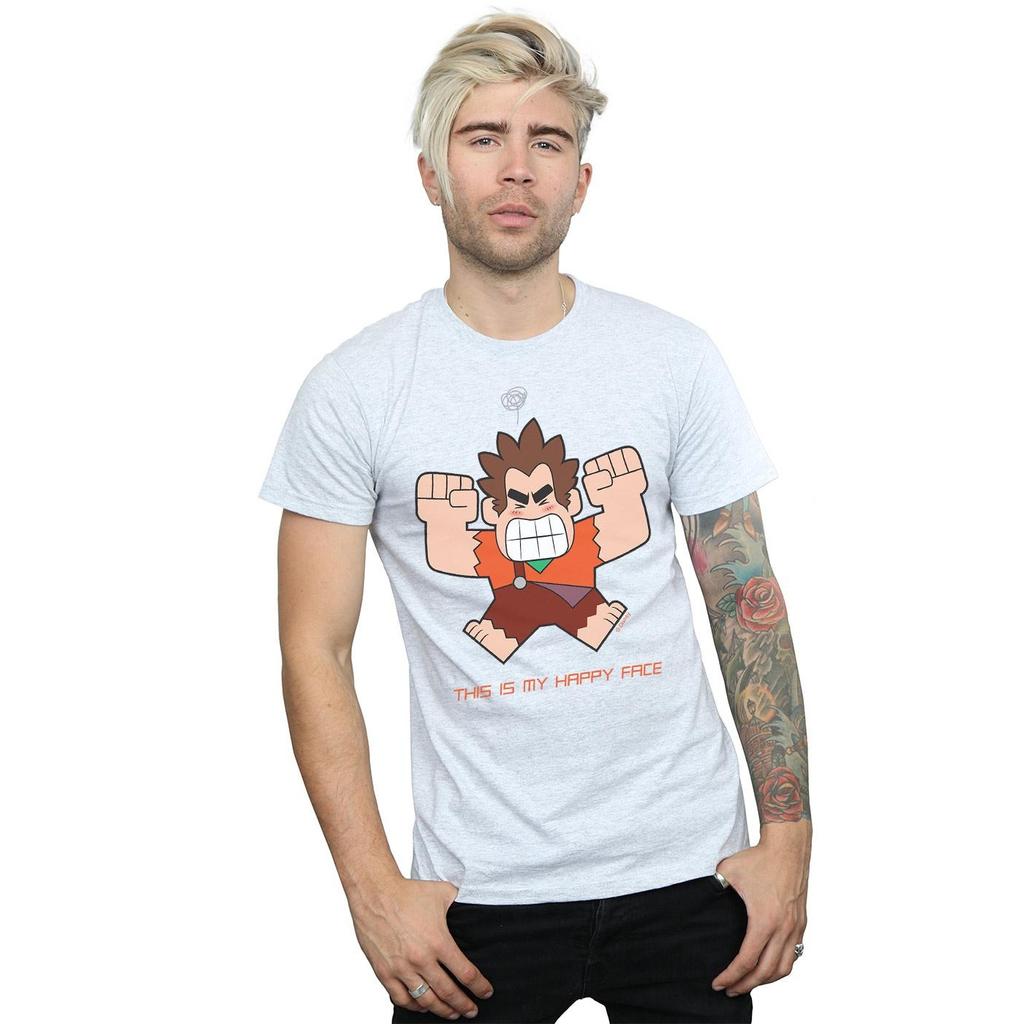 Disney Mens Wreck It Ralph Happy Face T-Shirt