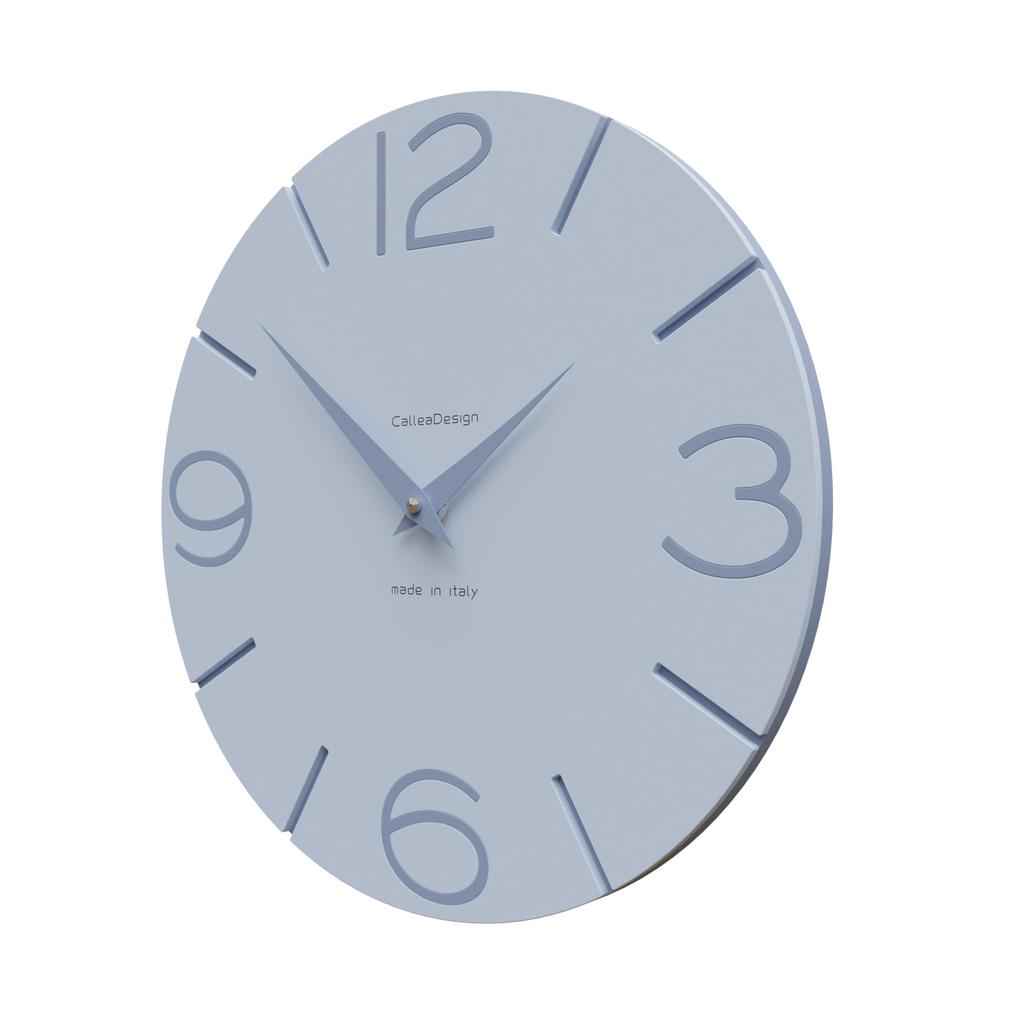 CalleaDesign SMILE Wall Clock Powder Sugar Blue