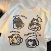 Funny Fashion Unisex T Shirt Cat Printed Tshirt Casual Short Sleeve Couples Tshirt Funny Cat Streetwear Female Top Tee