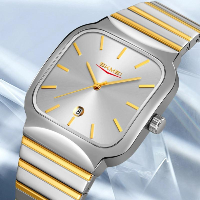 SKMEI Square Gold Men's Quartz Watch Waterproof Fashion Sport Watches for Men Clock Reloj Hombre