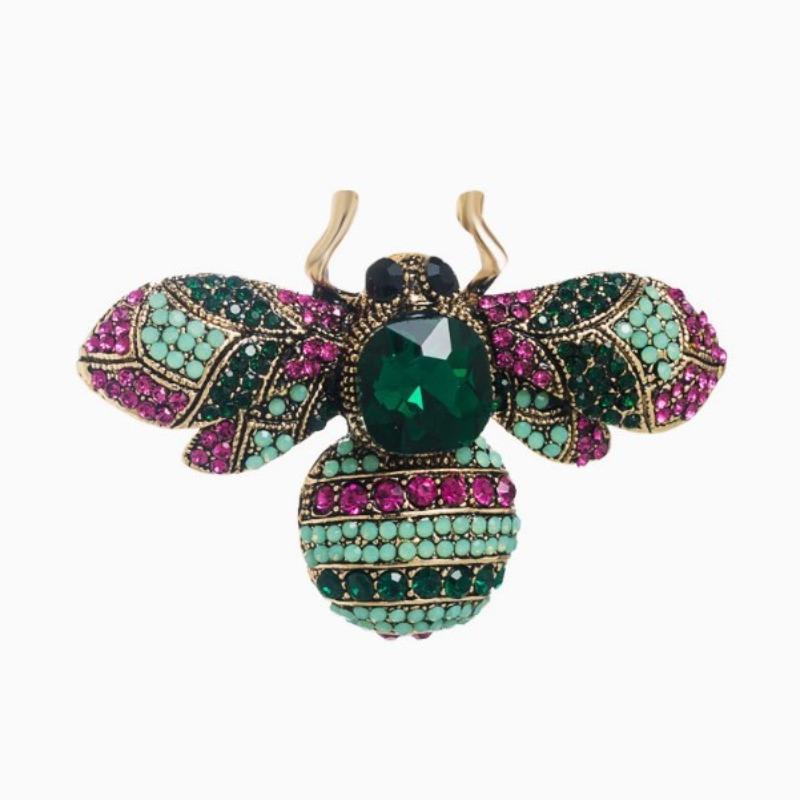 Crystal Bee Badges Pins for Women Men Fashion Unisex Clothing Insect Series Classic Brooches Corsage Lapel Pin