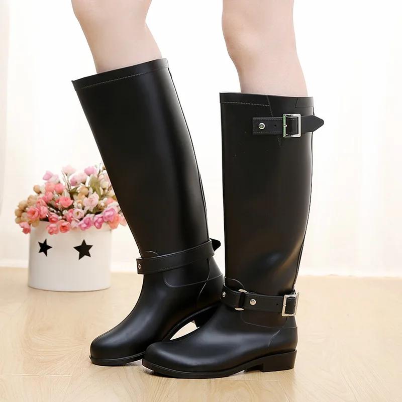 Dámské holínky Nepromokavé gumové boty pro ženy Módní holínky s zadním zipem Dámské boty do vody Zapatos Impermeable Mujer