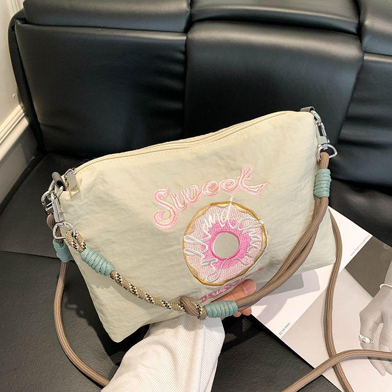 2025 Japanese Embroidery Canvas Crossbody Bag - Gao Yuanyuan Style, Cute Women’s Shoulder Handbag