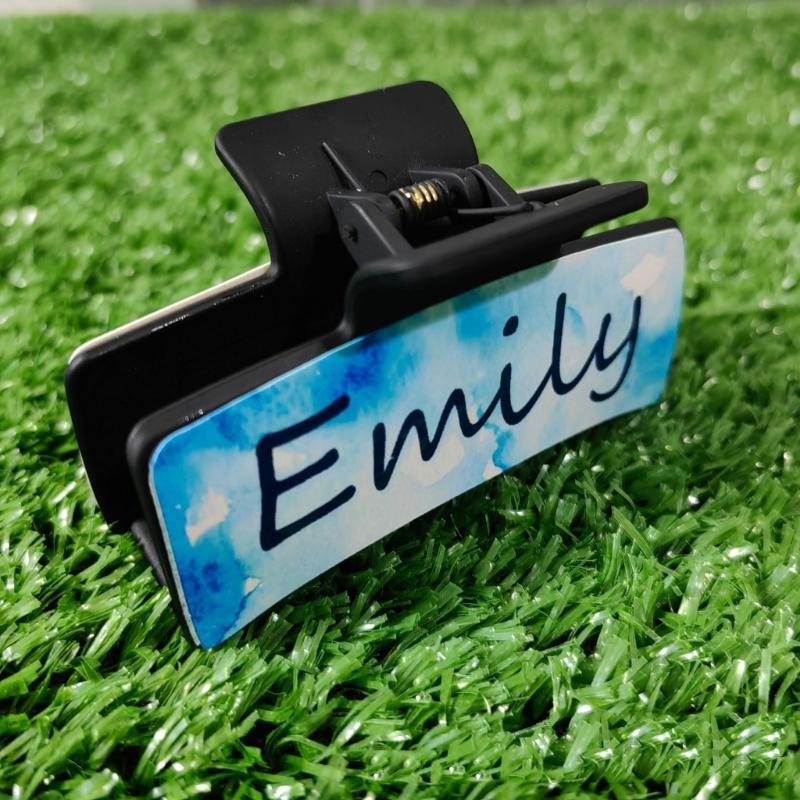 Elegant Heat Pressed PET Barrettes Portable PET Hair Slide with Crisp Heat Transferred Pattern for Fashion Lovers