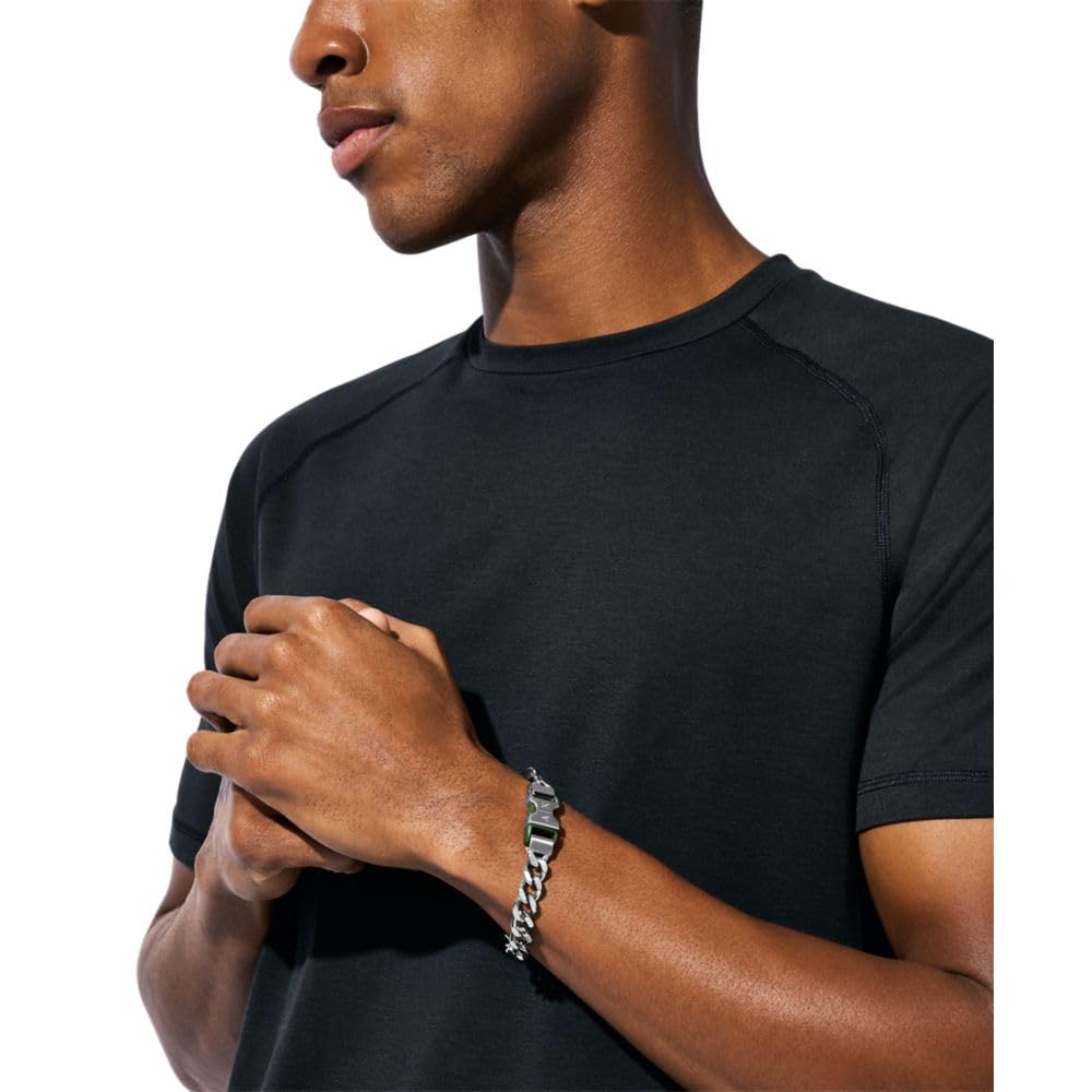 Armani Exchange stainless steel chain stainless no bracelet, steel, gemstones.