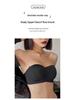 Women's Seamless Wire-Free Bandeau Bra with Detachable Straps, Anti-Slip Support, and Beautiful Back Design