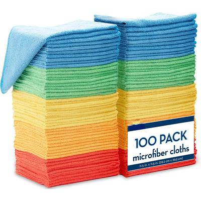 Confezione da 12 Panni per Pulizia Panno in Microfibra per Pulizia 9 Colori Assortiti Asciugamani per Pulizia per Casa Cucina