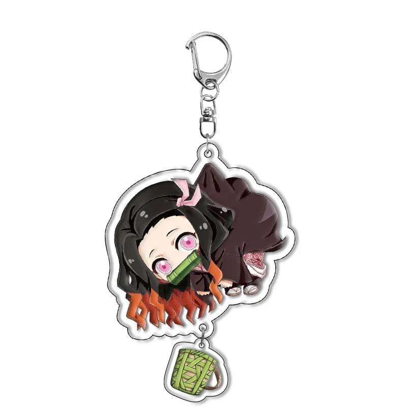

Acrylic Keychain Double Sided Transparent Pendant Shinobu Kocho Muichiro Tokito Charm Drop Shipping For Kids Good Gift