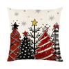 Christmas Pillowcase Decorative Linen Printed Porch Courtyard Sofa Home Decoration Pillowcase