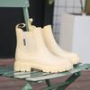 Women's Mid-Calf Chelsea Rain Boots - Waterproof, Non-Slip, Fashionable Rubber Shoes