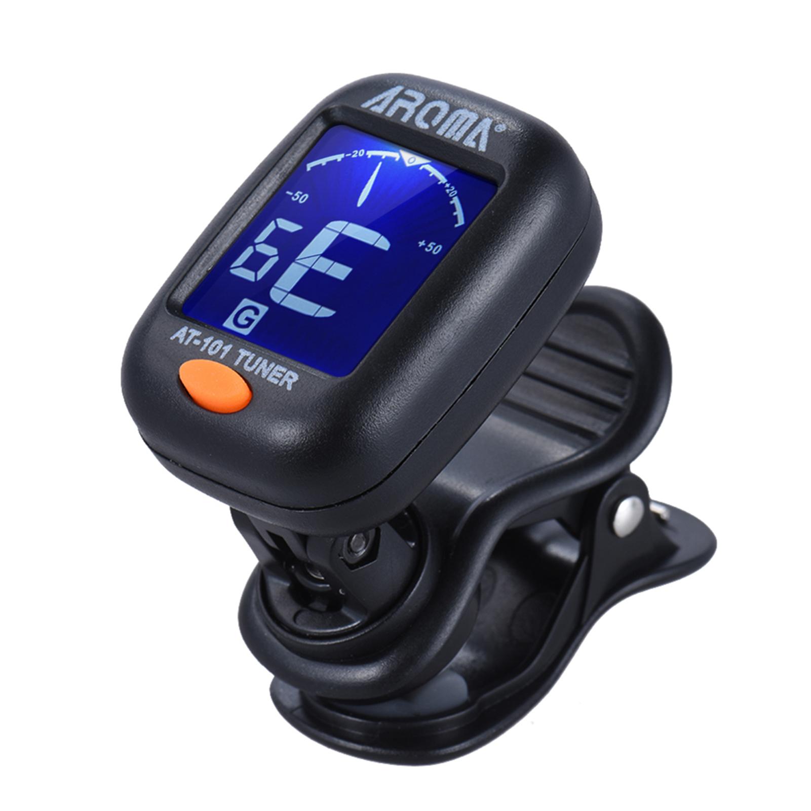 

Tuner AT-101 Mini Portable Clip-on Electronic Tuner Super Sensitive 12 Equal Temperament Guitar Stringed Instrument Both Apply чёрный