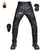 RENHE Winter Motorcycle Leather Warm and with Faux Leather and PU Leather Windproof and Size XL Men's Pants, Warm, Protectors, Lining, Waterproof,