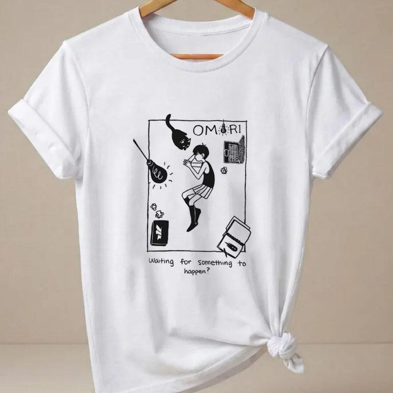 Omori TShirt Otaku Anime T Shirt Unisex Girl Short Sleeve Tshirt Round Neck Printed Graphic Tees Unisex Clothing Tops