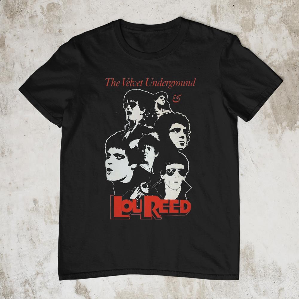 Лу Рид И The Velvet Underground Короткий рукав Черный Все размеры Подарочная Футболка Унисекс Футболка XL