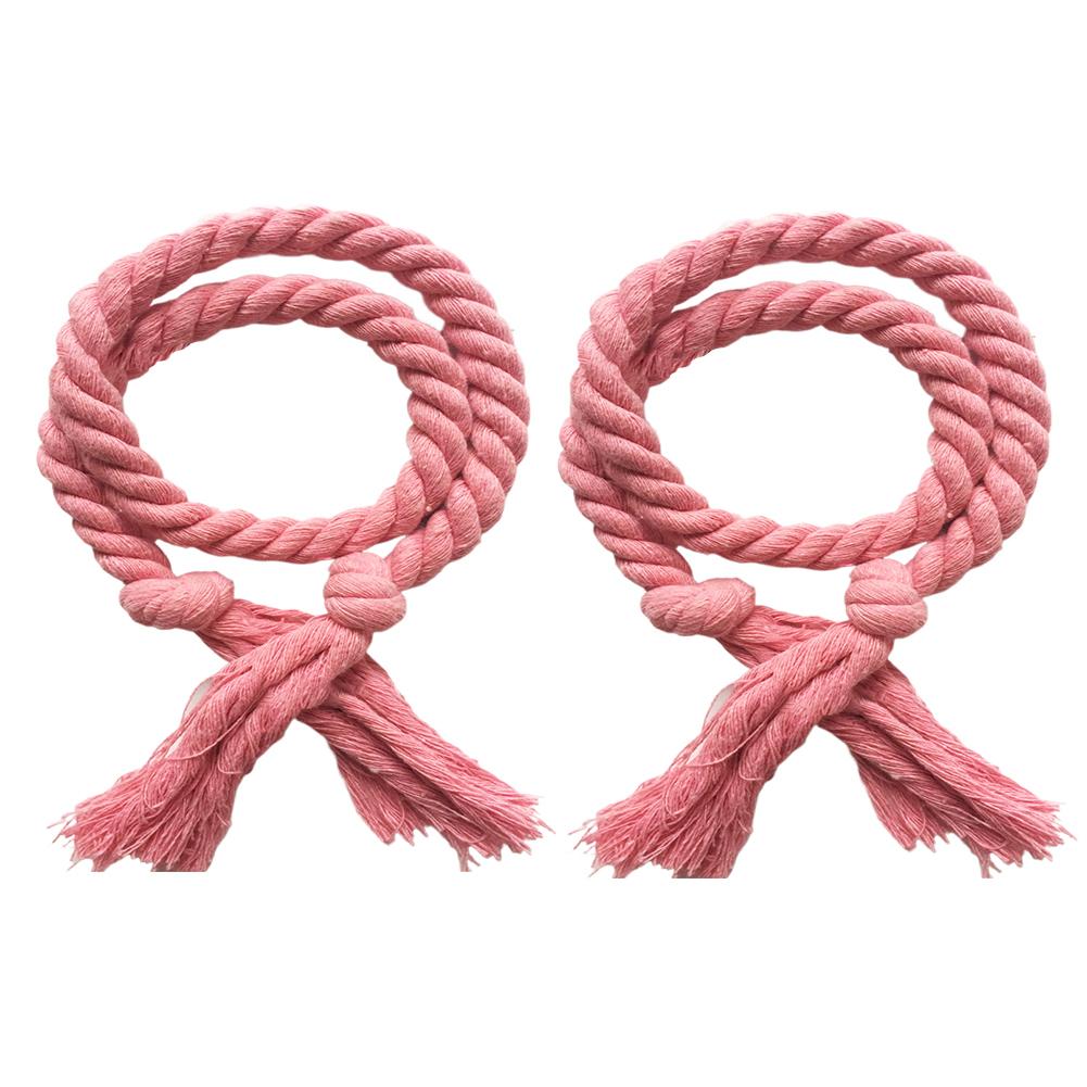 2PCS Curtain Tiebacks Wide Application Curtain Ties Anti-scratch Tassel Decor Cotton Flax Exquisite Curtain Ropes