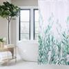 Plant Pattern Print Shower Curtain Bathroom Curtain with Hook