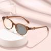 Retro Pochromic Myopia Glasses Ladies Anti-blue Light Minus Eyeglasses Outdoor Changing Color Sunglasses Diopter 0 To -4.0