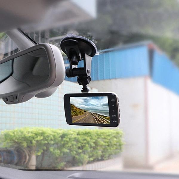4 Inch Screen Car Camera, 170° Wide Angle G-sensor Motion Sensor Night Vision Car Mount Dashboar Camera Parking Monitor Car Dashcam with Rear Camera