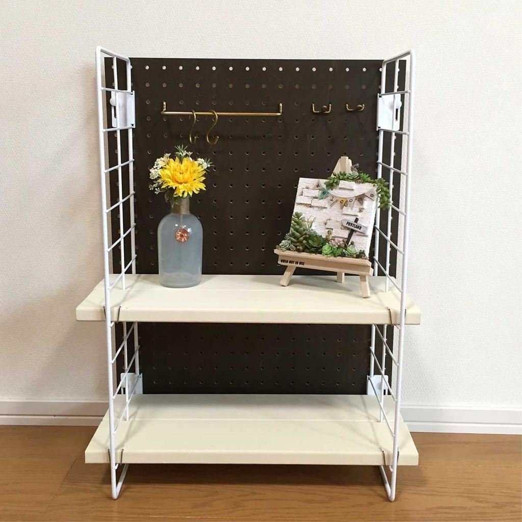 Waki Sangyo Classic Perforated Board, Approx. 600 x 900 x 5.5mm Thick, Shelf, Wall Hanging, Hooks, ANB-705