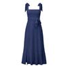 Summer New French Style Dress, Sexy Elegant Lace-Up Split Dress for Women European American Fashion