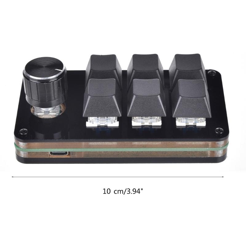 Macro Keyboard Programming Keypad 6 Key 1 Knob Mechanical Keyboard  Button Pad For Hot Swap Gaming Y Keypad