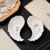 Right Wing Mold Decorative Resin Diy Mold Jewelry Tray Mold Translucent White For Studio Decor Creation Vanity Tables Ring