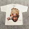 Rapper  Fashion Vintage Graphic T-shirts Men Women Ocean Hip Hop Trend T Shirts Blond Oversized T-shirt Man Cotton Tshirt