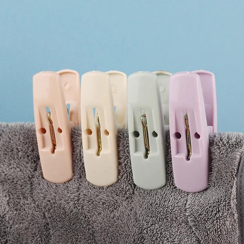 10PCS Random Color Household Clothespin Plastic Spring Clip Anti-slip Clothespin Multi-colored Underwear Fixing Clip Socks Clips