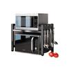 Adjustable Double-Layer Microwave Oven Storage Rack for Countertop
