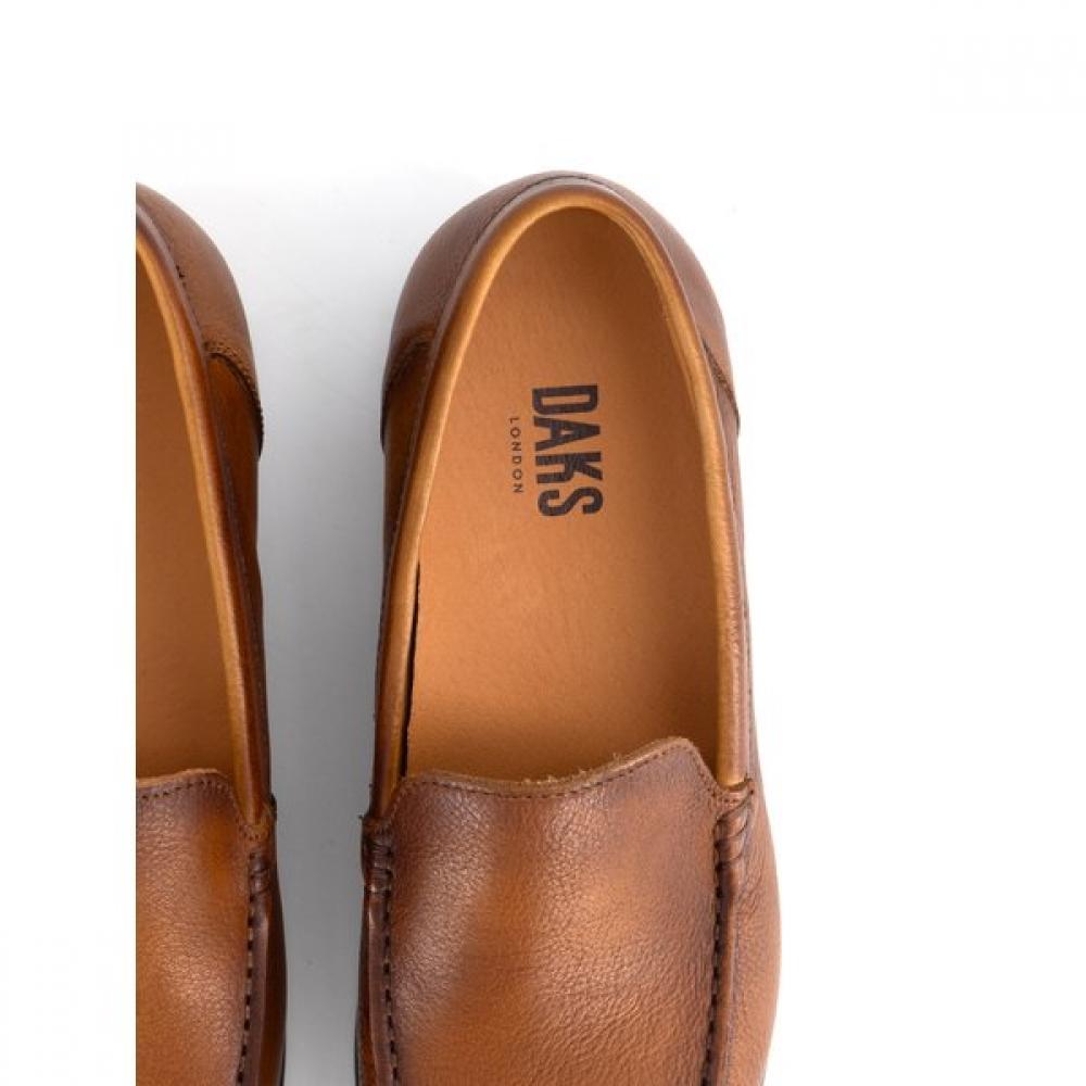 Daks Men S beSt Comfort Saffiano Loafer Drm604ke21  Dark Brown 