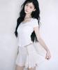 Leijeumiya Lily Halterneck Lace Top [White]