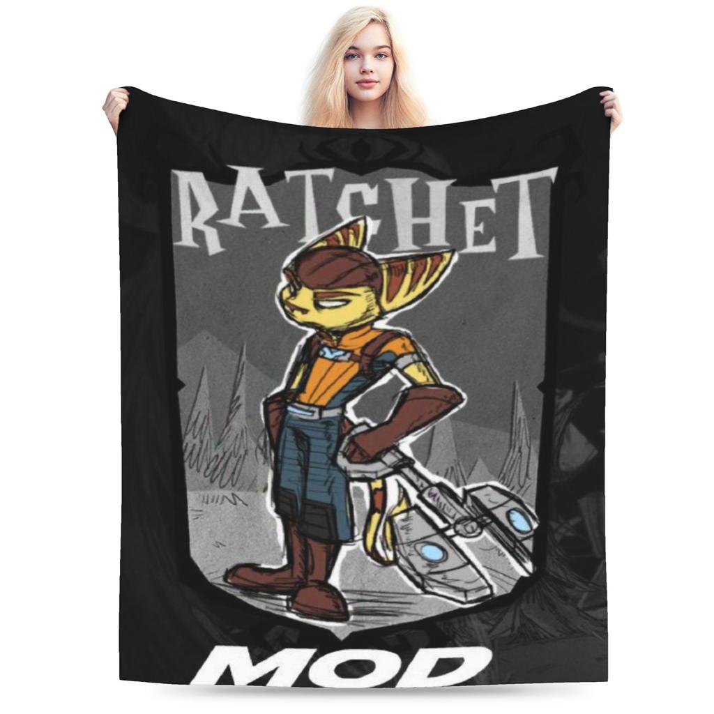 Relax Ratchets And Clanks Gift for Game Fans Blanket Merch Sofa Decorative Blanket Throw Super Warm Flannel for Travel