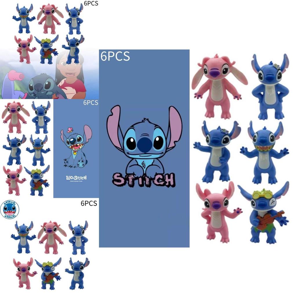 6-pack Of Sturdy 8cm Stidi Figure Toys For Cake Decoration 150g Plastic Material