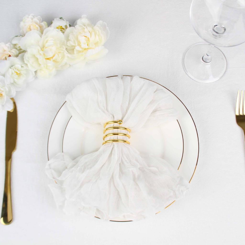 24Pcs Cheesecloth Napkins For Wedding Boho Gauze Table Napkins 50x50cm Christmas Banquets Arches Baby Shower Serving Table Decor