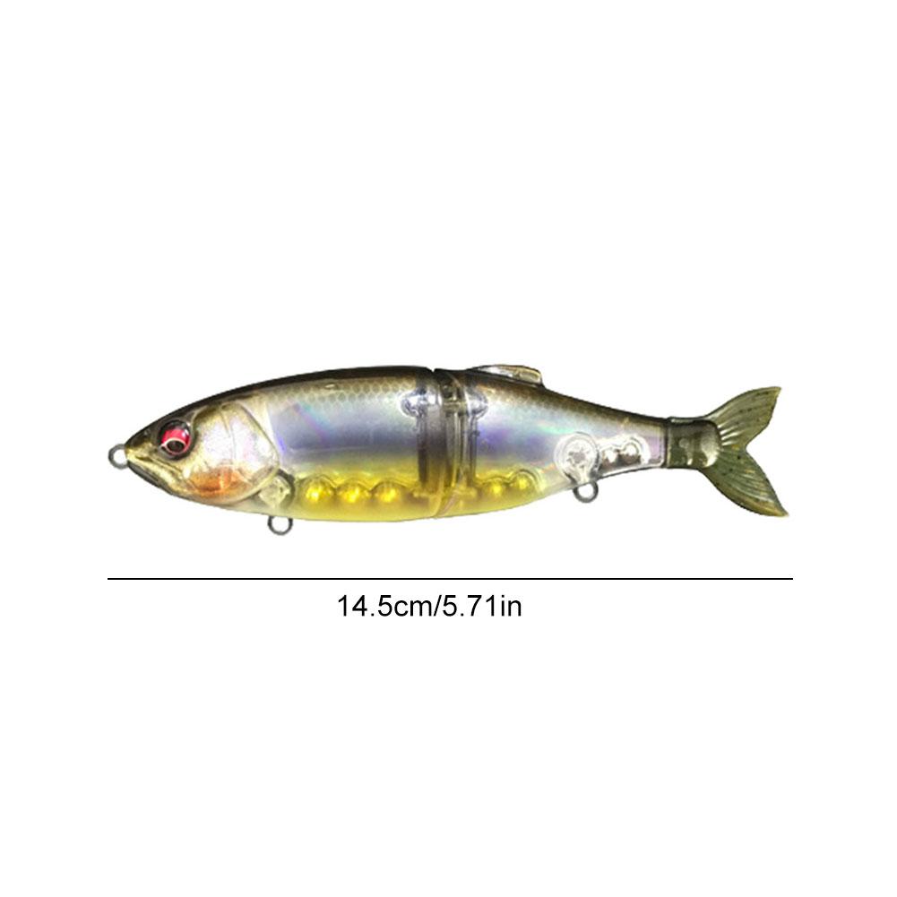 Sinking Glidebait 145mm 32g Fishing Lure with Soft Tail Swimbait for Bass Pike Musky Salmon Zander