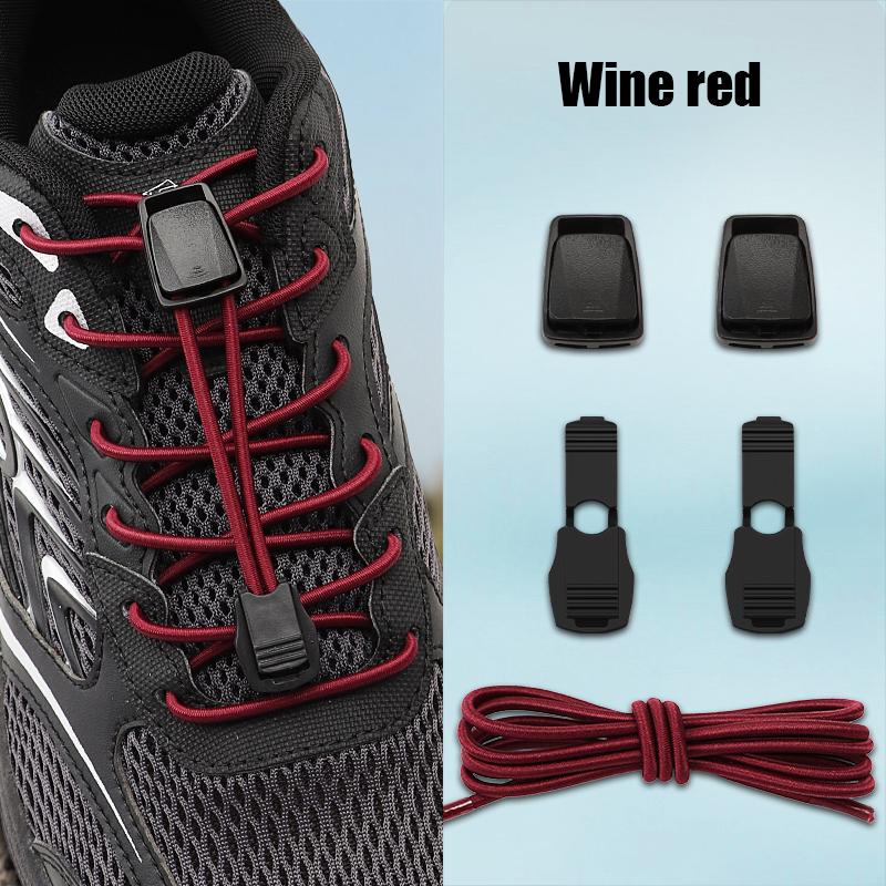 Buckle for Kids & Adults Elastic Laces for Sneakers No-Tie Shoe Lace Fastener Press Spring Lock Shoelace Running Shoes Fix Clips