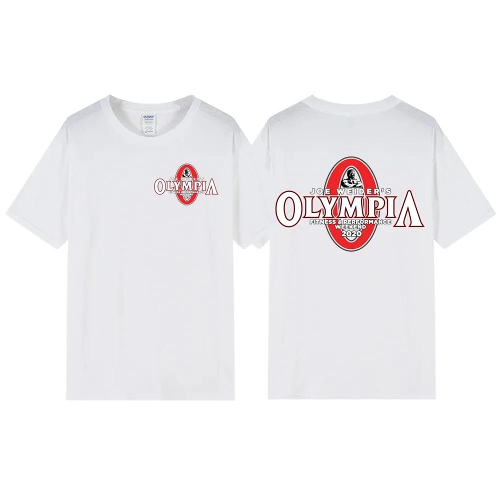 T-shirt da Uomo OLYMPIA Stampata in Puro Cotone Nuova Tendenza Estiva Hip Hop Street Sports Fitness Comoda T-shirt ad Alta Vendita da Uomo