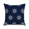 Watercolor sailing-themed sailboat Digital printing short plush pillow covers for car sofa office cushion cover home goods
