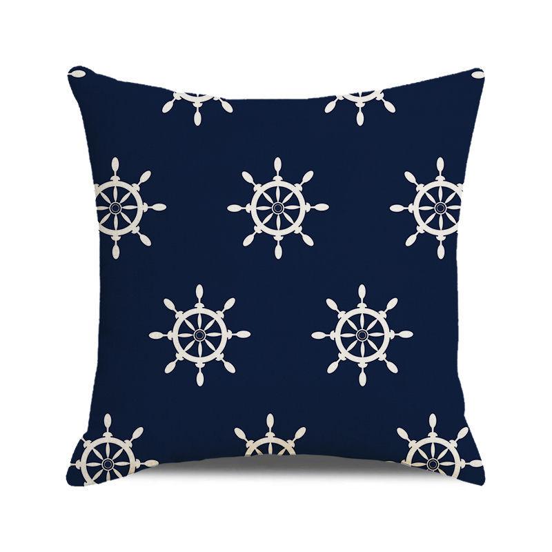 Watercolor sailing-themed sailboat Digital printing short plush pillow covers for car sofa office cushion cover home goods