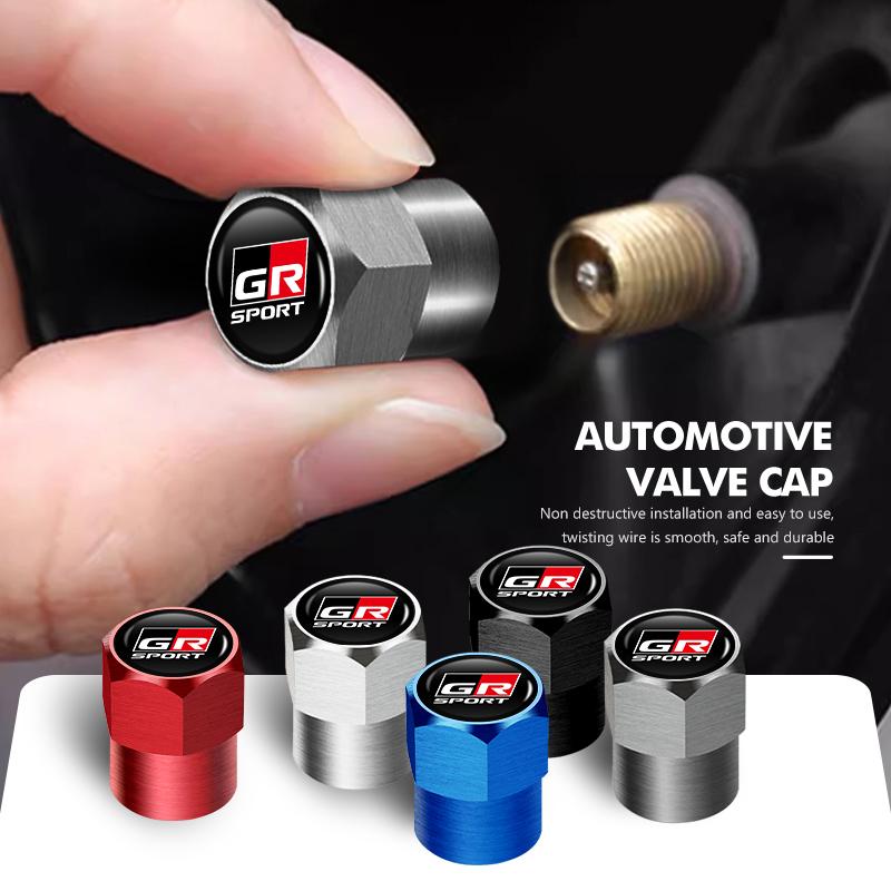 For Toyota Ew134pcs Car Wheel Tire Valve Cap Stem Cover Auto Accessories For Toyota GRsport Hilux Aygo Yaris Corolla Rav4 CHR Auris Cruiser