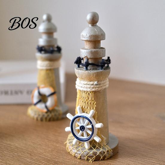 Hand Polished Wooden Figurine Rustic Wood Lighthouse Figurine, Nautical Ocean Beach Sculpture, Souvenir Decoration Handcrafted Coastal Tabletop