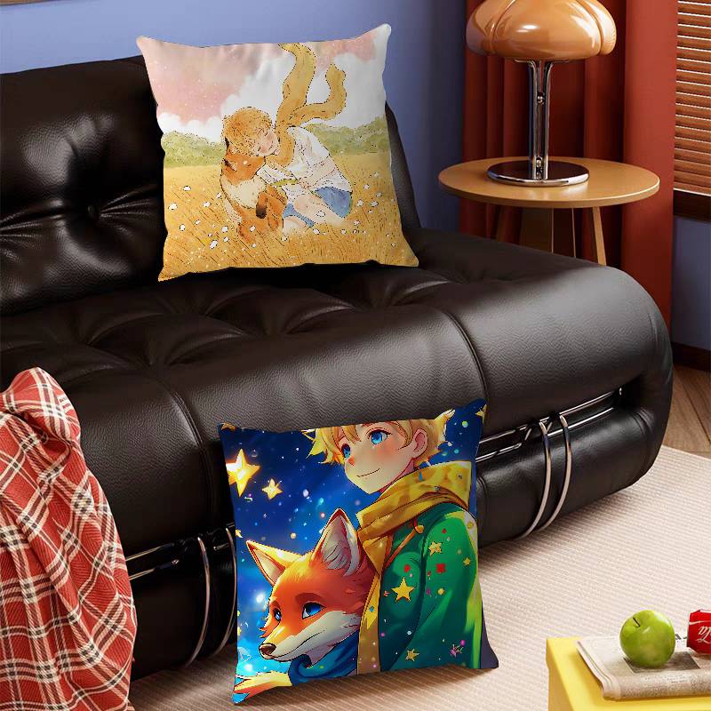 Anime Little Prince Pillow Case Removable Washable Cushion Cover – All-Season Soft Linen