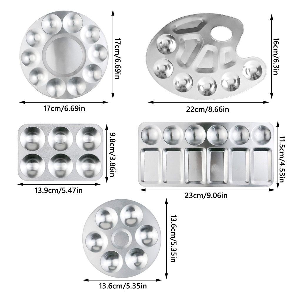 Metal Painting Color Palette 6/10/12 Wells Mixing Paint Tray Durable Art Paint Tray  School Office
