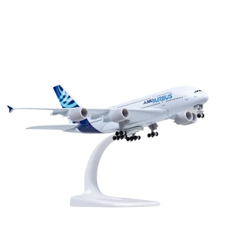 

1/400 Литой Симуляционный Сплав Игрушки Модель 20 см Airbus 380 Прототип Самолета A380 Модель Самолета Украшения Авиационная Коллекция синий/белый