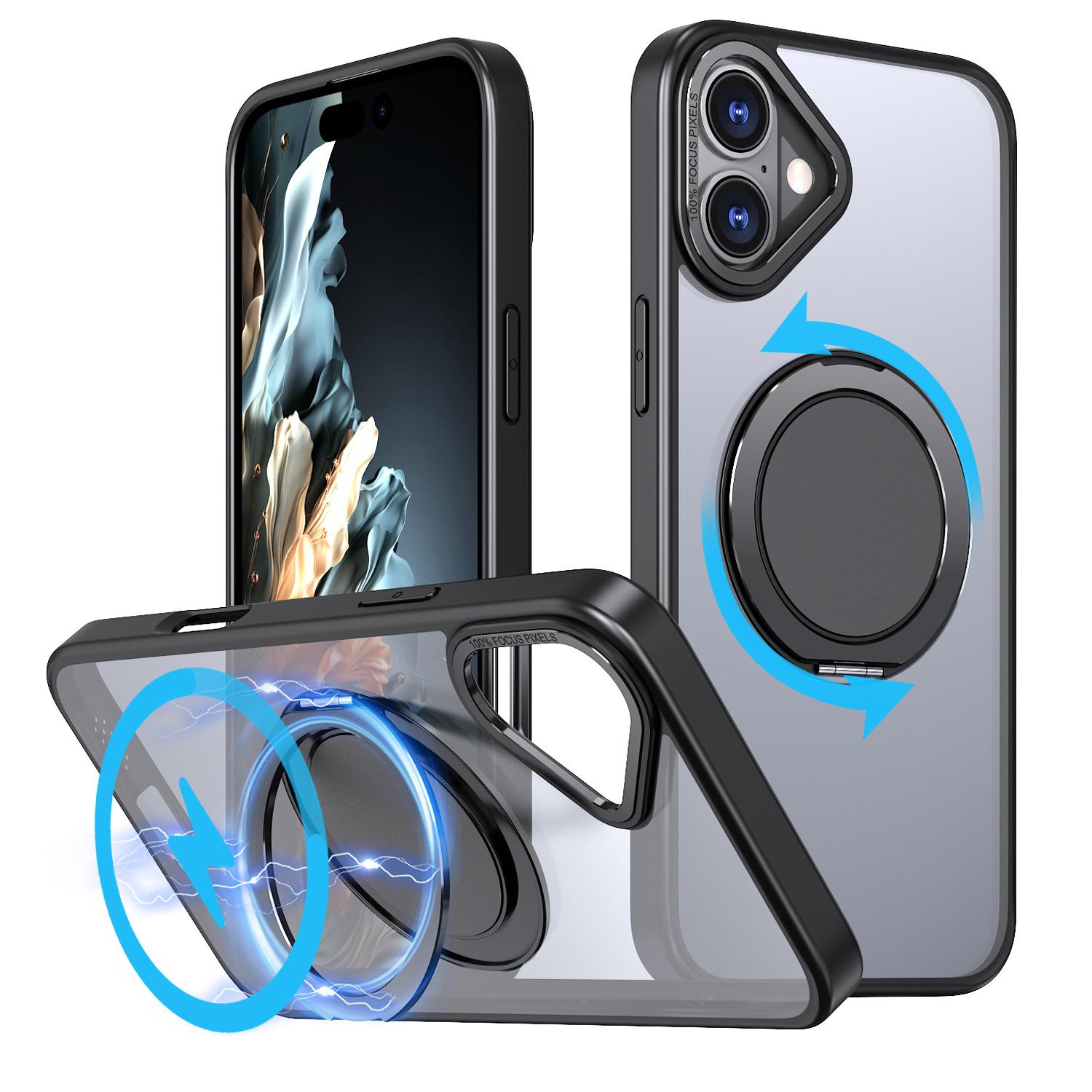 

Transparent Pivot Case, Scratch Resistant Magnetic Suction Case for Apple 16e Protective Case, Korean Series for IPhone 17 Phone Case (as the picture-38194-)-For iPhone12xr