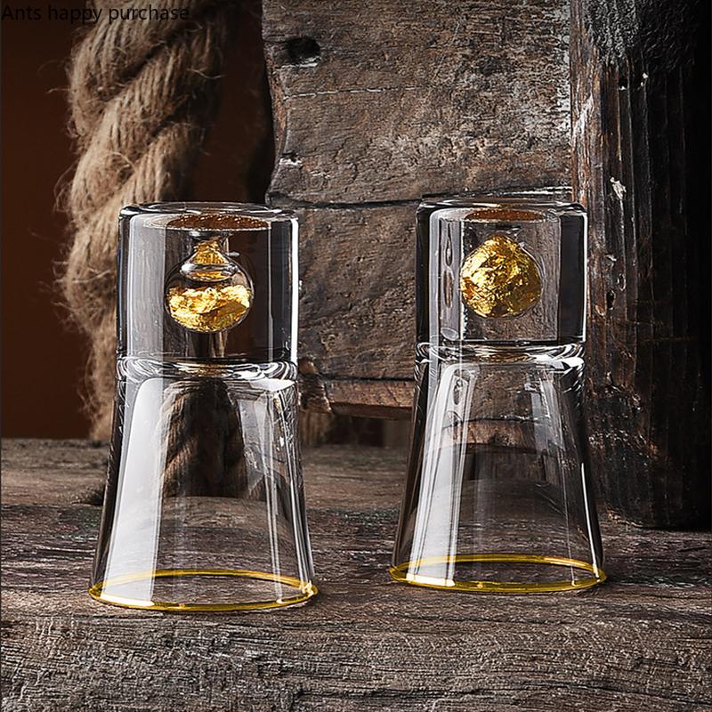 Skleněné barové nádobí, 7dílná sada sklenic na víno, sada sklenic na panáky, sklenice na bílé víno, džbán na víno, barové sady, vynikající dárková krabička