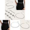 Metal Chain Star Waist Belt For Dresses With Hook Closure Stylish Summer Accessory