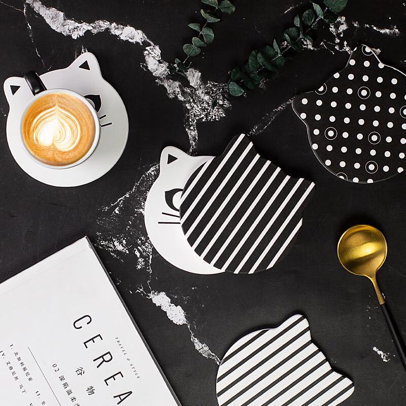 SOVO Cat Pattern Diatomaceous Earth Coaster
