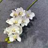 One Artificial Large Cymbidium Orchid Flower 10 Heads Latex Cymbidium Hybridum Plant
